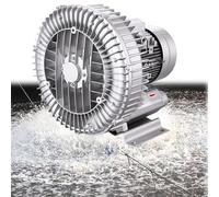 Soplador de vórtice de alta presión,Ventilador de vórtice de alta presión,Centrífugo silencioso de carcasa de aluminio,Industrial para exteriores,Velocidad del motor 2980 Rev/Min (750W/1.01HP )