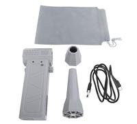 Soplador eléctrico de aire, ventilador turbo portátil de mano, soplador de chorro recargable de 140 000 RPM con velocidad del viento de 62 m/s, para limpiar teclados de (Gris)