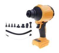 Soplador eléctrico inalámbrico de 450 W de potencia, 21000 rpm, ventilador de aire de mano incluye 8 boquillas y 2 tubos multiboquilla