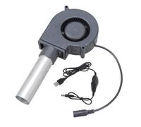 Soplador Portátil De Velocidad Ajustable Con Ventilador De Refrigeración De Conducto De Metal Extendido Para Interior Y Exterior Accesorios Para Acampar Ventilador De Barbacoa