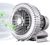 Soplador Regenerativo Industrial 120w-1500w Soplador De Anillo Vórtice De Alta Presión Monofásico,Bomba Aireadora Centrífuga De Estanque De Peces Vórtice Para Aireación Aguas Residuales 120W/0.16HP