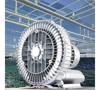 Soplador regenerativo monofásico de anillo vórtice de alta presión, bomba de vacío industrial, rodamientos C&U, para soplado o succión de aire para la aireación de aguas residuales en acuarios y est