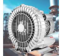 Soplador Regenerativo Trifásico De 42-420 Cfm, Con Anillo Vórtice De Alta Presión, Bomba De Vacío Industrial Para Soplado O Succión De Aire Para Aireación De Aguas Residuales 3800W/39Kpa/400CFM