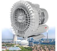 Soplador Regenerativo Trifásico De Alta Presión Para Acuicultura, Con Anillo Vórtice, 380 V, 0,35 H P - 5,36 H P, 42-420 Cfm, Para Estanques, Acuarios, Piscifactorías Y Acuicultura 350W/11KPa/50CFM