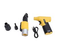 Soplador secador de chorro, ventilador de chorro con motor sin escobillas de alta velocidad y función de soplado y aspiración a 130.000 rpm, desempolvador eléctrico portátil para (Amarilla)