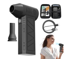 Soplador Turbo,Soplador Eléctrico Pequeño con Velocidad Ajustable - Máquina de Secado Portátil y Accesorio de Limpieza para Hogar, Mascotas, Auto y Bicicletas de 3 Velocidades