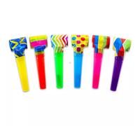 Sopladores en espiral para fiestas - 6 unidades, varios colores
