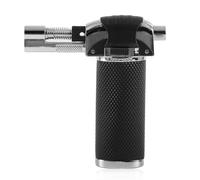 Soplete de butano recargable, resistente al viento a 1300 °C, con cierre de seguridad, para barbacoa, soldadura, cocina, crème brûlée camping, color negro