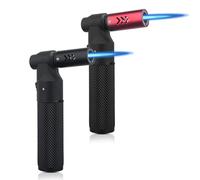 Soplete de Cocina 2 Piezas, Mechero Cocina, Soplete Cocina Ajustable y Recargable para Crème Brûlée Barbacóa Cocinar Cámping Soldar DIY, Butano No Incluido