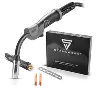 Soplete STAHLWERK AK15 | MB15 con paquete de manguera de 4 metros, accesorios de soldadura profesional para equipos de soldadura con gas protector MIG MAG con conexión Eurocentral