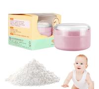 Soplo de polvo corporal y contenedor, almacenamiento portátil para polvo de baño, cosmético para el cuerpo del bebé y estuche contenedor para el hogar y los viajes