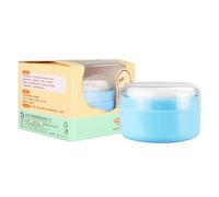 Soplo de polvo corporal y contenedor, esponja de polvo corporal y recipiente para baño y viajes, caja de polvo cosmética ligera, ideal para mujeres y bebés