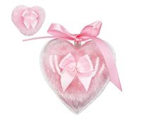 soplo de polvo para bebé, soplo de polvo para el cuerpo, Puff en polvo con forma de corazón y lazo, Soplo de polvo corporal para polvo, soplo de polvo para mujeres bebés para baño y viajes