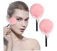 Soplo de polvo para el cuerpo, 2 piezas de 7 cm de paleta de polvo con asa, soplos de maquillaje reutilizables para cara, cuerpo, brillo, maquillaje húmedo y seco
