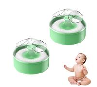Soplo De Polvo Para El Cuerpo Del Bebé - Estuche Con Caja Contenedora De Talco, Esponja Reutilizable Para Bebés