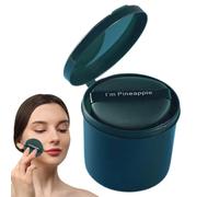 soplo de polvo para la cara, soplo de polvo húmedo y seco,Esponja de maquillaje húmeda, seca y lavable para la cara | Herramienta de maquillaje portátil en seco y húmedo con correa para hombres, mujer
