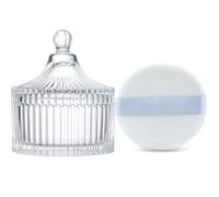 Soplo de polvo ultra suave y contenedor de terciopelo de alta densidad de 3.3 pulgadas, lavable y reutilizable, para polvo corporal y soporte para tarro de vidrio, caja de polvo suelta con soplo para