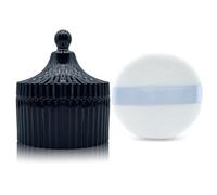 Soplo de polvo ultra suave y contenedor de terciopelo de alta densidad de 3.3 pulgadas, lavable y reutilizable, para polvo corporal y soporte para tarro de vidrio, caja de polvo suelta con soplo para