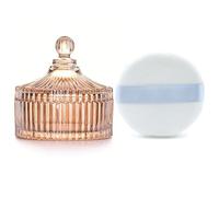 Soplo de polvo ultra suave y contenedor de terciopelo de alta densidad de 3.3 pulgadas, lavable y reutilizable, para polvo corporal y soporte para tarro de vidrio, caja de polvo suelta con soplo para