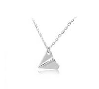 Sopodbacker Collar Colgante Cadena Hombre Mujer Joyas Necklace Colgante De Avión De Papel Collares Clásico Periferia Souvenir Joyería Punk Party Silver