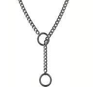 Sopodbacker Collar Colgante Cadena Hombre Mujer Joyas Necklace Colgante De Cadena De Corazón De Amor Gótico Simple Punk Collar Hombres Y Mujeres Fiesta Boda Geométrica 黑色圆环