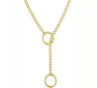 Sopodbacker Collar Colgante Cadena Hombre Mujer Joyas Necklace Colgante De Cadena De Corazón De Amor Gótico Simple Collar Punk Hombres Y Mujeres Fiesta Boda Geométrica 金色圆环