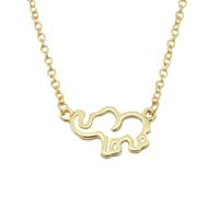 Sopodbacker Collar Colgante Cadena Hombre Mujer Joyas Necklace Colgante De Elefante De Origami Collares Lindo Animal Mujer Joyería Regalos Fiesta De Boda