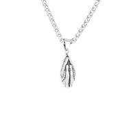 Sopodbacker Collar Colgante Cadena Hombre Mujer Joyas Necklace Colgante De Manos De Oración Collar De Mano De Buda Hombres Y Mujeres Geometría De Fiesta Retro 单吊坠