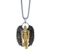 Sopodbacker Collar Colgante Cadena Hombre Mujer Joyas Necklace Colgante Vintage Alas De Ángel Brillante Diosa Gótico Hombres Y Mujeres Geométrico Regalo De Fiesta
