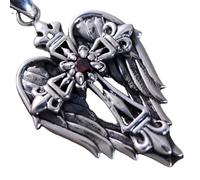 Sopodbacker Collar Colgante Cadena Hombre Mujer Joyas Necklace Colgante Vintage Cross Angel Wings Punk Regalo Geométrico para Hombres Y Mujeres