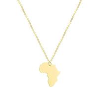 Sopodbacker Collar Colgante Cadena Hombre Mujer Joyas Necklace Collar Accesorios Colgante Mapa Africano Cadena De Clavícula Hombres Y Mujeres Fiesta Retro Geometría Simple 金色