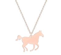Sopodbacker Collar Colgante Cadena Hombre Mujer Joyas Necklace Collar Colgante De Caballo Vintage Collares De Animales De Mujer Joyería Minimalista Rosegoldcolor