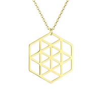 Sopodbacker Collar Colgante Cadena Hombre Mujer Joyas Necklace Collar Colgante De Origami Regalo De Joyería Geométrica Retro Para Hombres Y Mujeres 金色