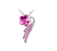 Sopodbacker Collar Colgante Cadena Hombre Mujer Joyas Necklace Collar De Flor De Ciruelo Cadena De Clavícula Accesorios De Joyería Hombres Y Mujeres Fiesta Boda Boho Regalo 紫红