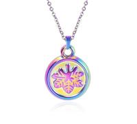 Sopodbacker Collar Colgante Cadena Hombre Mujer Joyas Necklace Collar De Hojas Accesorios Punk Geométrico Boda Hombres Y Mujeres Fiesta Boho 七彩-40+5Cm项链