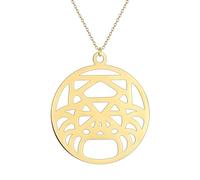 Sopodbacker Collar Colgante Cadena Hombre Mujer Joyas Necklace Collar Geométrico De Cangrejo De Origami Joyería Punk Hombres Y Mujeres Retro Party Clásico 金色