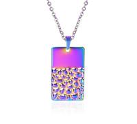 Sopodbacker Collar Colgante Cadena Hombre Mujer Joyas Necklace Collar Geométrico Joyería Accesorios Hombres Y Mujeres Fiesta Regalo De Boda Boho Retro 七彩-40+5Cm项链
