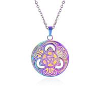 Sopodbacker Collar Colgante Cadena Hombre Mujer Joyas Necklace Collar Joyería Accesorios Hombres Y Mujeres Punk Geométrico Fiesta De Boda 七彩-40+5Cm项链