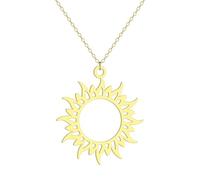 Sopodbacker Collar Colgante Cadena Hombre Mujer Joyas Necklace Collar Símbolo Del Sol Símbolos Del Planeta Colgante Regalo Oro