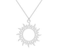 Sopodbacker Collar Colgante Cadena Hombre Mujer Joyas Necklace Collar Símbolo Del Sol Símbolos Del Planeta Colgante Regalo Plata