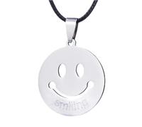 Sopodbacker Collar Colgante Cadena Hombre Mujer Joyas Necklace Collares De Lobo Adolescente Punk Party Girl Men Smile