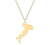 Sopodbacker Collar Colgante Cadena Hombre Mujer Joyas Necklace Mapa Colgante Collares Mujer Niña Joyería Dorado-Color