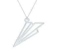 Sopodbacker Collar Colgante Cadena Hombre Mujer Joyas Necklace Origami Avión Collar Joyería Punk Hombres Y Mujeres Fiesta Geométrica 银色