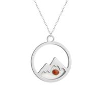 Sopodbacker Collar Colgante Cadena Hombre Mujer Joyas Necklace Regalo Collar De Semillas De Mostaza Mountains Seed Hombres Mujeres Plata