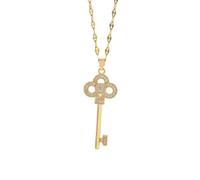 Sopodbacker Collar Colgante Cadena Hombre Mujer Joyas Necklace Romántico Abre Tu Corazón Llave Colgante Collares Mujeres Mujer Cadena De Uso Diario