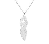 Sopodbacker Fiesta Collar Colgante Cadena Hombre Mujer Joyas Necklace Pareja Abraza Mariposa Colgante Collar Hombres Mujeres Collar Accesorios Plata