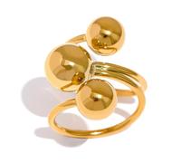 Sopodbacker Ring Anillo Anillos Mujer Hombre Rings Anillo En Capas De Personalidad De Cuentas Grandes Resistente Al Agua
