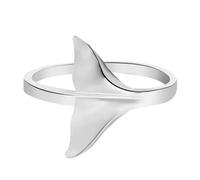 Sopodbacker Ring Anillo Anillos Mujer Hombre Rings Lindo Anillo De Cola De Ballena En Anillos De Hoja De Ginkgo para Mujeres Fiesta Boda Accesorios Vintage Plateados