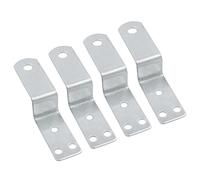 Soporaciones de 4 piezas Z para el soporte de la esquina de montaje metálico Pequeños soportes de forma Z para muebles Armario de madera Gabinete de madera