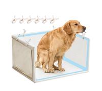 Soportador para Paños Absorbentes Caninos | Orinal Impermeable con Bordes Altos | De Plegable Antiderrames con 6 Sujeciones | para Gatos Viaje Balcón Hogar Autocaravana Transportín